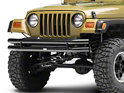 Rugged Ridge 3-Inch Double Tube Front Bumper; Black (76-06 Jeep CJ5, CJ7, Wrangler YJ & TJ)