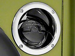 Rugged Ridge Fuel Filler Cover; Chrome (97-06 Jeep Wrangler TJ)