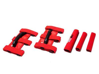 Rugged Ridge Grab Handle Covers; Red (87-95 Jeep Wrangler YJ)