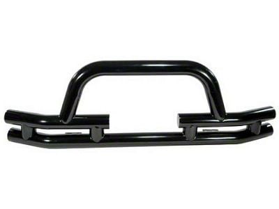 Rugged Ridge 3-Inch Double Tube Winch Ready Front Bumper; Black (76-06 Jeep CJ5, CJ7, Wrangler YJ & TJ)