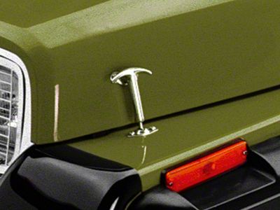 Rugged Ridge Hood Catch Kit; Chrome (76-95 Jeep CJ5, CJ7 & Wrangler YJ)
