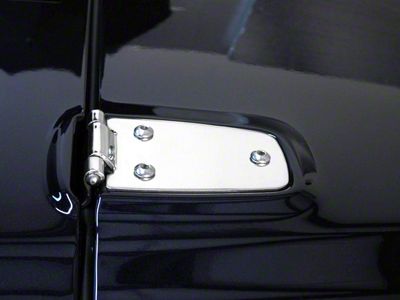 Rugged Ridge Hood Hinges; Stainless Steel (97-06 Jeep Wrangler TJ)