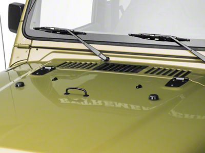 Rugged Ridge Hood Dressup Kit; Black (97-06 Jeep Wrangler TJ)
