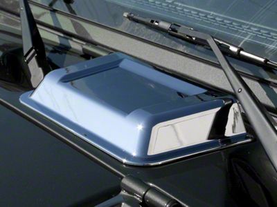 Rugged Ridge Cowl Vent Scoop; Chrome (98-18 Jeep Wrangler TJ & JK)