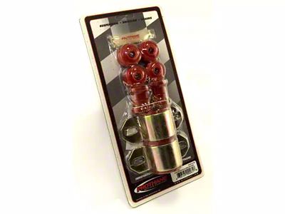 Rugged Ridge 28mm Front Sway Bar Bushing Kit; Red (84-01 Jeep Cherokee XJ)