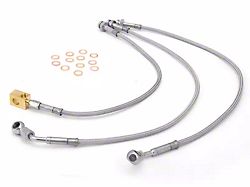 Rugged Ridge Stainless Brake Hoses; Front and Rear (92-01 Jeep Cherokee XJ)