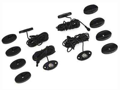 Rugged Ridge Rock Crawler LED Rock Light Kit; White (20-25 Jeep Gladiator JT)