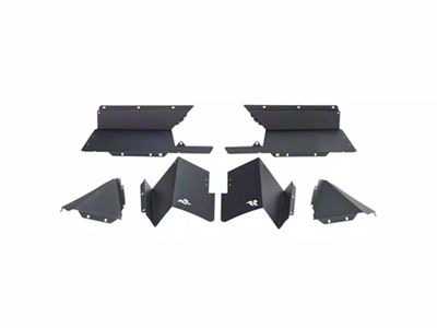 Rugged Ridge Aluminum Rear Inner Fender Liners; Black (20-25 Jeep Gladiator JT)