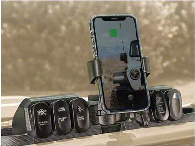 Rugged Ridge Dash Mount Pod with Switches; Black (20-25 Jeep Gladiator JT)