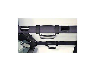 Rugged Ridge Deluxe Grab Handles; Black (Universal; Some Adaptation May Be Required)