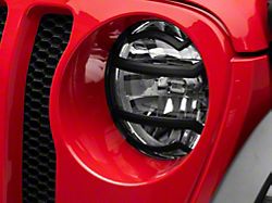Rugged Ridge Elite Euro Headlight Guards; Black (20-24 Jeep Gladiator JT)