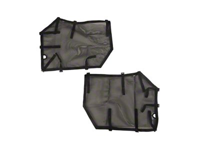 Rugged Ridge Fortis Front Tube Door Covers; Black (20-25 Jeep Gladiator JT)