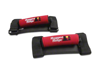 Rugged Ridge Neoprene Grab Handles; Red (Universal; Some Adaptation May Be Required)