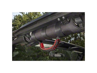 Rugged Ridge Paracord Grab Handles; Red and Black (Universal; Some Adaptation May Be Required)