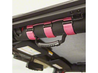 Rugged Ridge Ultimate Grab Bar Handles; Pink (Universal; Some Adaptation May Be Required)