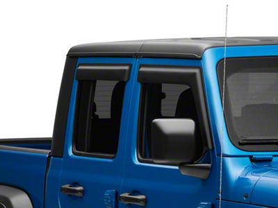 Rugged Ridge Window Visors; Matte Black (20-25 Jeep Gladiator JT)