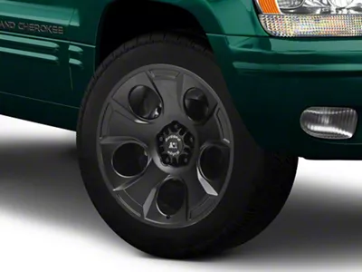 Rugged Ridge Drakon Satin Black Wheel; 20x9; -12mm Offset (99-04 Jeep Grand Cherokee WJ)