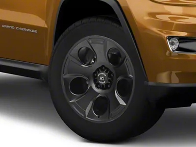 Rugged Ridge Drakon Satin Black Wheel; 20x9; -12mm Offset (11-21 Jeep Grand Cherokee WK2)