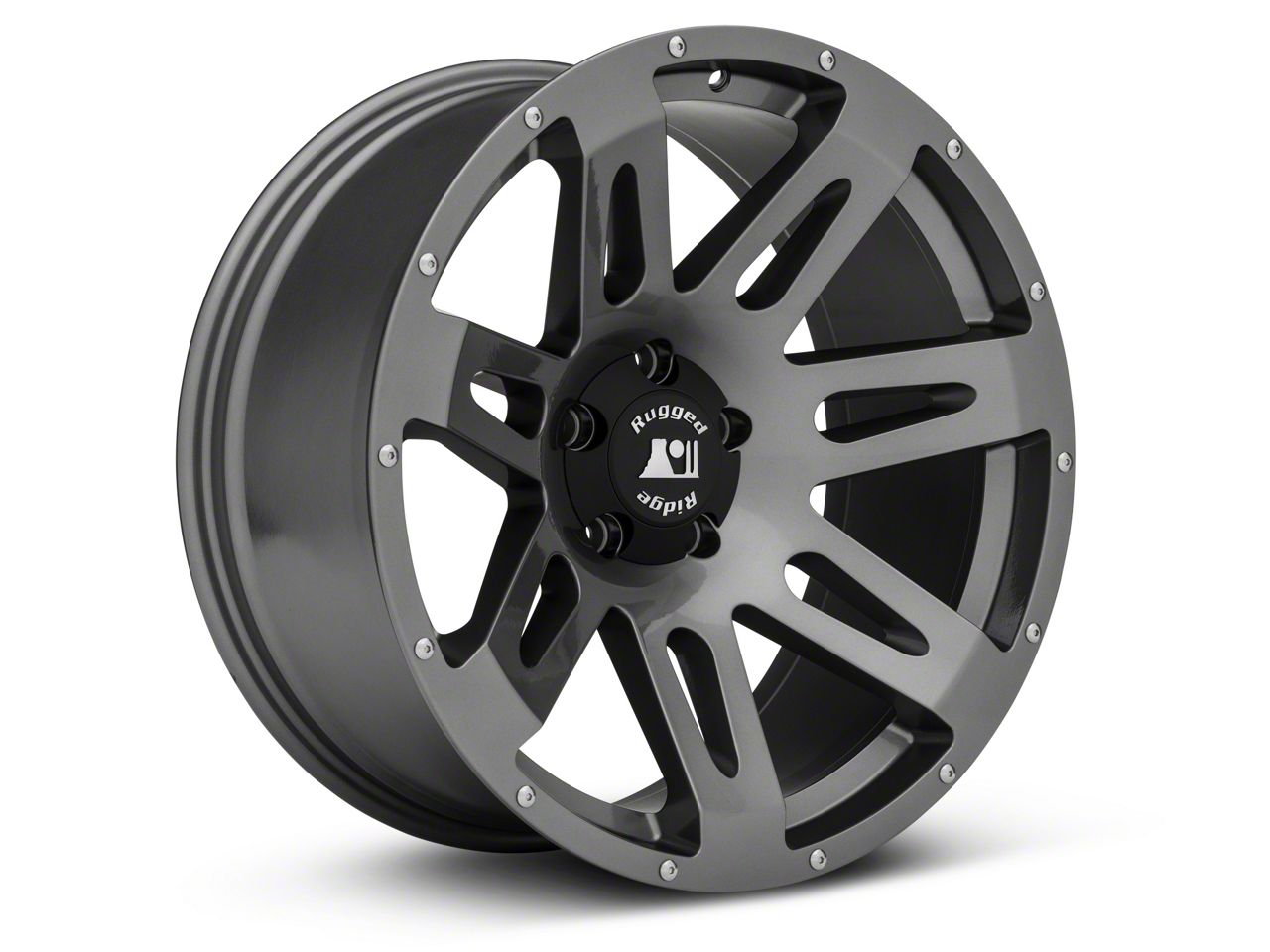 Rugged Ridge Jeep Grand Cherokee XHD Gunmetal Gray Wheel; 20x9; -12mm ...