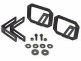Rugged Ridge 3-Inch LED Pod Fog Light Brackets; Black (07-18 Jeep Wrangler JK)