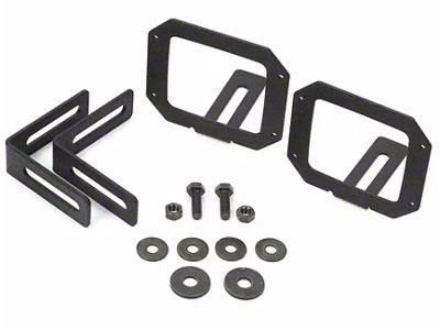 Rugged Ridge 3-Inch LED Pod Fog Light Brackets; Black (07-18 Jeep Wrangler JK)