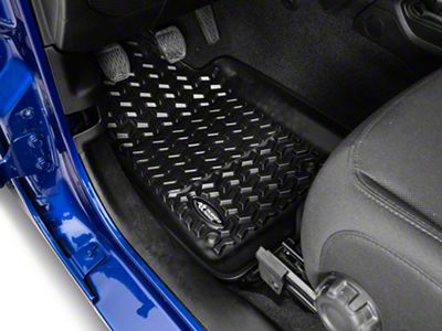 Rugged Ridge All-Terrain Front and Rear Floor Liners; Black (18-25 Jeep Wrangler JL 2-Door, Excluding 4xe)