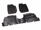Rugged Ridge All-Terrain Front and Rear Floor Liners; Black (07-18 Jeep Wrangler JK 4-Door)