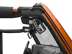 Rugged Ridge Aluminum Front Grab Handles; Black (07-18 Jeep Wrangler JK)