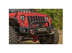 Rugged Ridge Arcus Front Bumper Tube Over-Rider Hoop; Black (07-18 Jeep Wrangler JK)