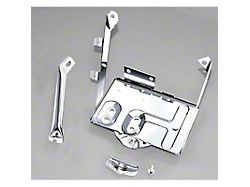 Rugged Ridge Battery Tray Kit; Stainless Steel (76-86 Jeep CJ5 & CJ7)
