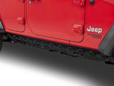 Rugged Ridge Body Armor Rocker Guards; Black (18-25 Jeep Wrangler JL 4-Door)