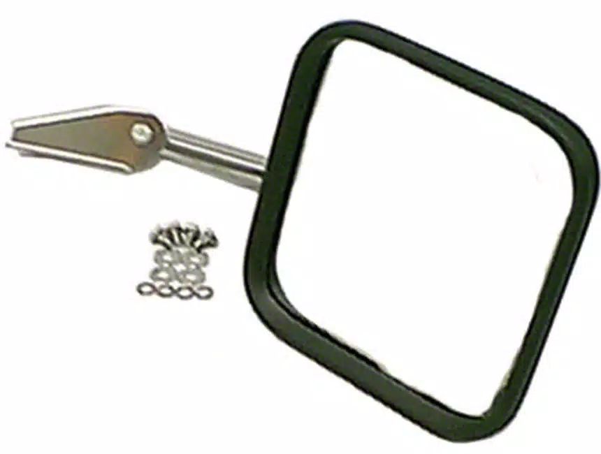 Rugged Ridge Jeep Wrangler CJ Style Convex Door Mirror Head; Stainless Steel; Passenger Side