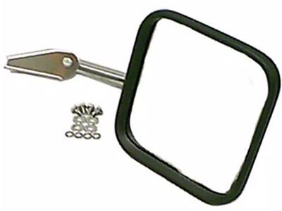 Rugged Ridge CJ Style Convex Door Mirror Head; Stainless Steel; Passenger Side (76-86 Jeep CJ7)