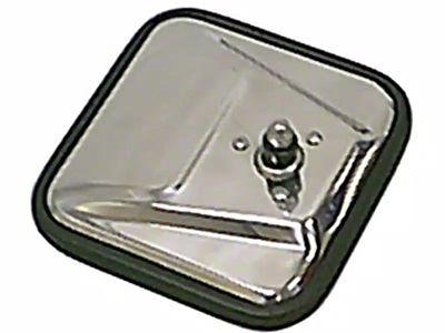 Rugged Ridge CJ Style Door Mirror Head; Stainless Steel; Passenger Side (76-86 Jeep CJ7)