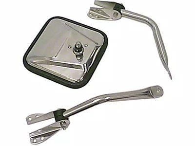 Rugged Ridge Door Mirror Head; Chrome (76-86 Jeep CJ7)