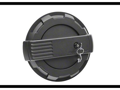 Rugged Ridge Elite Locking Fuel Door; Black (18-25 Jeep Wrangler JL, Excluding Diesel)