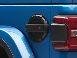 Rugged Ridge Elite Locking Fuel Door; Black (18-24 Jeep Wrangler JL, Excluding Diesel)