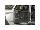 Rugged Ridge Fortis Front Tube Door Covers; Black (18-25 Jeep Wrangler JL)