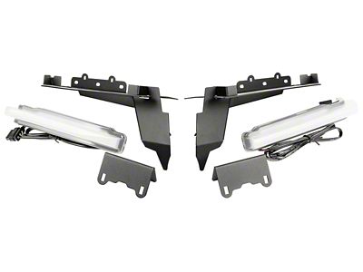 Rugged Ridge Front Fender Chop Brackets with Daytime Running Lights (18-25 Jeep Wrangler JL, Excluding Rubicon)