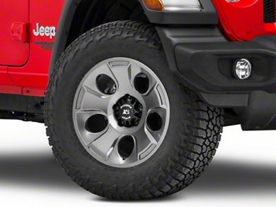 Rugged Ridge Drakon Gunmetal Gray Wheel; 18x9; -12mm Offset (18-25 Jeep Wrangler JL)