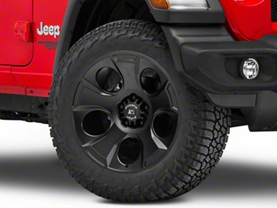 Rugged Ridge Drakon Satin Black Wheel; 20x9; -12mm Offset (18-25 Jeep Wrangler JL)