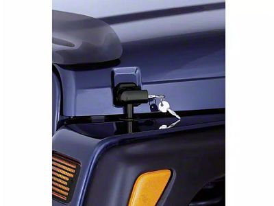 Rugged Ridge Locking Hood Catches; Black (07-25 Jeep Wrangler JK & JL)