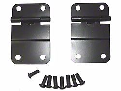 Rugged Ridge Lower Tailgate Hinge Kit; Black (76-86 Jeep CJ7)