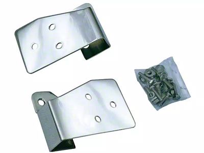 Rugged Ridge Mirror Relocation Bracket Kit; Stainless Steel (03-06 Jeep Wrangler TJ)