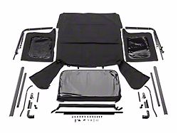 Rugged Ridge Replacement Soft Top with Tinted Windows; Black Diamond (76-95 Jeep CJ7 & Wrangler YJ w/ Full Steel Doors)
