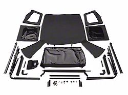 Rugged Ridge Replacement Soft Top with Tinted Windows and Door Skins; Black Denim (76-95 Jeep CJ7 & Wrangler YJ)