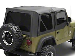 Rugged Ridge Replacement Soft Top with Tinted Windows and Door Skins; Black Diamond (97-06 Jeep Wrangler TJ w/ Steel Half Doors)