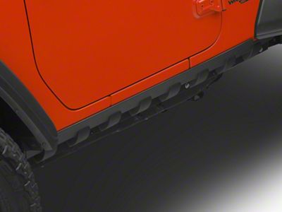 Rugged Ridge Body Armor Rocker Guards; Black (18-25 Jeep Wrangler JL 2-Door)