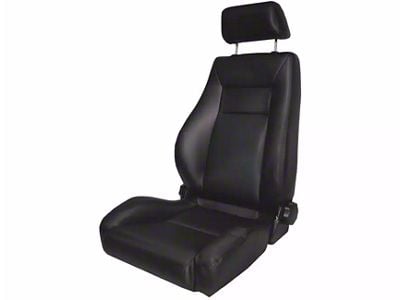 Rugged Ridge Ultra Reclining Front Seat; Black (76-02 Jeep CJ7, Wrangler YJ & TJ)