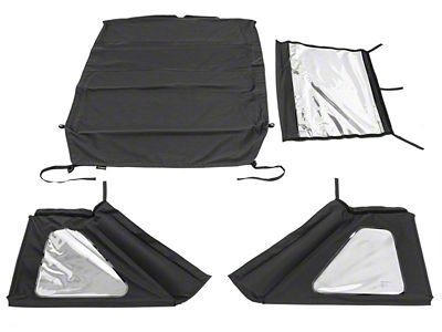 Rugged Ridge Voyager Sailcloth Soft Top with Tinted Windows; Black Diamond (18-25 Jeep Wrangler JL 4-Door)